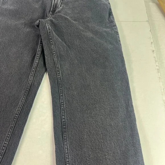 Abercrombie Fitch Jeans Women's 28x30* Low Rise Baggy Black Faded Denim Tag 25R - Picture 4 of 16